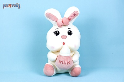 M13962 мягконабивное животное(заяц с молоком)