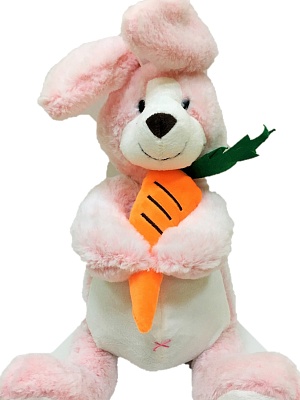 M07386 игрушка мягконабивная &quot;Зайка с морковкой&quot;